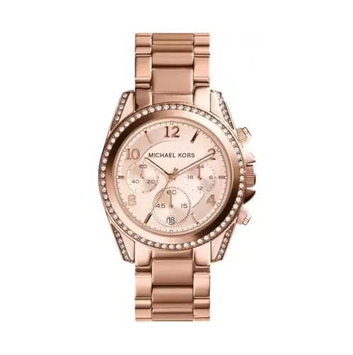 Michael Kors Damenuhr Blair, 39 mm Gehäusegröße, Quarz-Chronographenwerk
