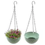 mimzemamz BlumentöPfe Zum AufhäNgen HäNgend Pflanztopf - 2 StüCk Balkon HäNgetopf Zum AufhäNgen Wand Pflanzen Halter FüR Balkon Terrasse Gartenzaun Gartenhaus Vase