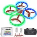 Mini Drohne für Anfänger, Ferngesteuertes Quadrocopter Flugzeug Spielzeug mit Bunte LED-Licht