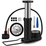 Mini Fahrradpumpe, Automoness Fußpumpen mit Manometer für Alle Ventile
