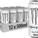 Monster Energy Ultra White - koffeinhaltiger Energy Drink mit sanftem Zitrus-Geschmack - ohne Zucker und ohne Kalorien - in praktischen Einweg Dosen