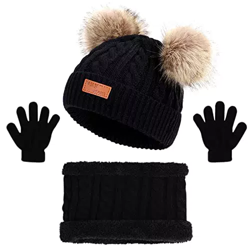 Mütze Set Jungen Mädchen, Mütze und Halstuch Baby Set