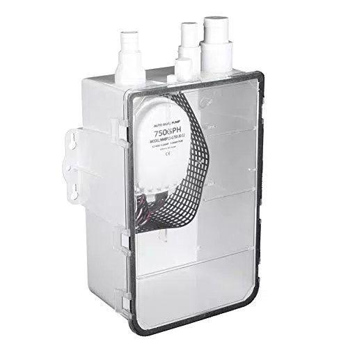 Multi Port Marine Duschwanne Pumpenentleerungssatz, Duschwannenpumpensystem Boot RV Bilge 12V 750GPH Marine Multi Port Drain Box