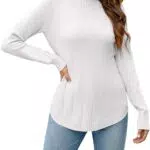 Namatime Stehkragen Strickpullover Damen Winter Rollkragenpullover Stretch Weich Strickpulli Warm Kuschelig Rolli
