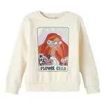 NAME IT Girl's NKFRALINSE LS Loose Sweat BRU Sweatshirt