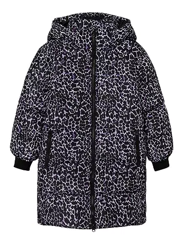 NAME IT Mädchen NKFMEO Long Jacket Leo Jacke, Thistle