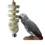 Natürliche Luffa Kauen Spielzeug für Haustier Papagei Ara African Greys Wellensittiche Sittiche Nymphensittiche Sittiche Unzertrennliche Käfig Spielzeug zum Aufhängen Bite Spielzeug
