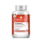 Natürliches Vitamin C 1000mg für 2 Kautabletten - Reines Ascorbinsäure Vit C mit Orangengeschmack für Immunsystem Stärken - 180 Vitamin C Tabletten Gluten-und LaktoseFrei