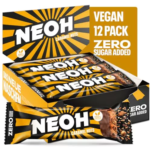 NEOH Zero Zucker Karamell-Nuss-Riegel, Vegan & Low Carb