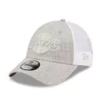 New Era Los Angeles Lakers NBA Home Field Grey 9Forty A-Frame Trucker Cap - One-Size