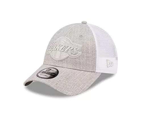 New Era Los Angeles Lakers NBA Home Field Grey 9Forty A-Frame Trucker Cap - One-Size
