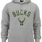 New Era - NBA Milwaukee Bucks Team Logo Hoodie - Grau Größe