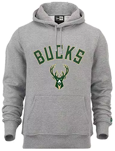 New Era - NBA Milwaukee Bucks Team Logo Hoodie - Grau Größe