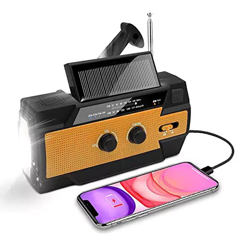 Nigecue Solar Radio, Tragbar Kurbelradio Dynamo Radio mit AM/FM