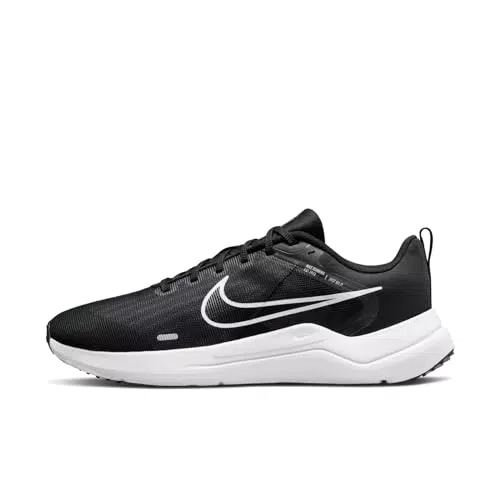 Nike Herren Downshifter 12 Laufschuh, Black/White-Dk Smoke Grey-Pure