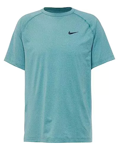 Nike Herren Fertig T Shirt, Mineral Teal/Htr/Black, M EU