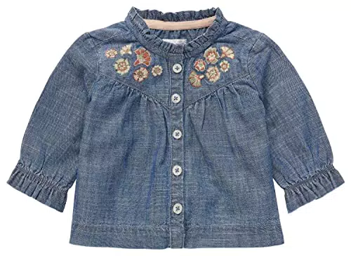Noppies Bluse Lexington - Farbe: Medium Blue Denim - Größe: 68