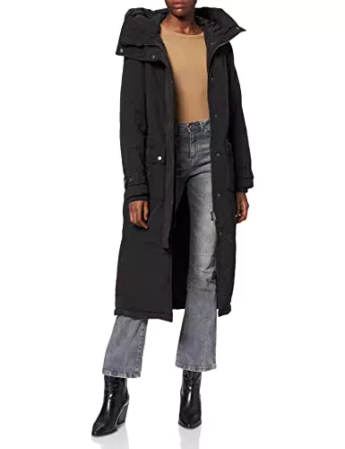 OBJECT Damen Objkatie Long Coat Noos Steppmantel, Schwarz