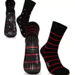 Occulto Damen Stoppersocken 2er Pack Schwarz-Rot 39-42