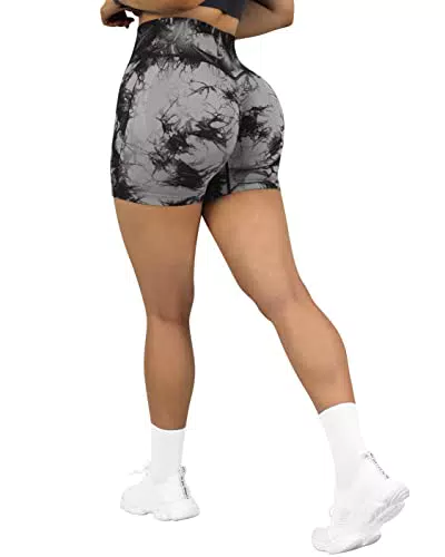 OMKAGI Gym Leggings Damen Scrunch Butt Seamless High Waist Sport Shorts Active Exercise Fitness Shorts
