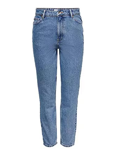 ONLY Damen Onljagger Life High Mom Ankle Dnm Noos Freizeithose