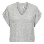 ONLY Damen ONLMELODY Vest KNT NOOS Pullover, Light Grey Melange