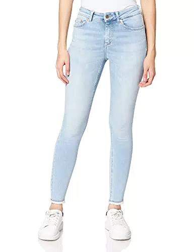 ONLY Damen Skinny Fit Jeans, Stone Washed Denim Stretch Hose