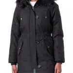 ONLY Damen Winterparka ONLIris mit Fellkapuze 15304625 Black/Black Fur