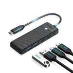 ORICO USB C Hub, 4-in-1 USB-C-auf-USB-Multiport-Adapter mit 100W Power Delivery