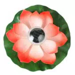 OSALADI Solarbetriebene Lotus Laterne Schwimmende Blumen Solarleuchten Lotusblume Künstliche Seerosen Wasserdicht Solar Lotusblüte Lotusblatt Licht für Pool Teich Garten Deko