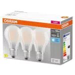 OSRAM LED-Lampe, Sockel: E27, Kalt weiß, 4000 K, 11 W