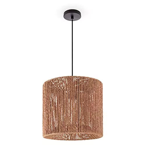 Paco Home Pendelleuchte Esstisch Papier Boho Hängelampe Esszimmer Lampe E27 Hängeleuchte Rattan