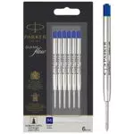Parker Ballpoint Pen Refills, Medium Point, Blue QUINKflow Ink