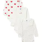 Petit Bateau Baby MädchenGestreifter Body mit langen Ärmeln