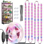 Pflanzenlampe Led Vollspektrum, Wasserdicht Grow Light USB 3/6/12 Auto Timer