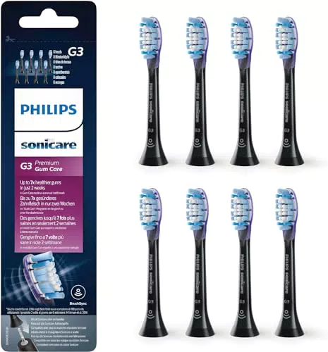Philips Sonicare Original G3 Premium Gum Care Standard Schallzahnbürstenköpfe - 8er-Pack in Schwarz