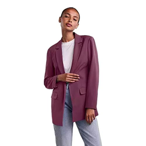 PIECES Damen Pcbossy Loose Noos Blazer, Grape Wine, L EU
