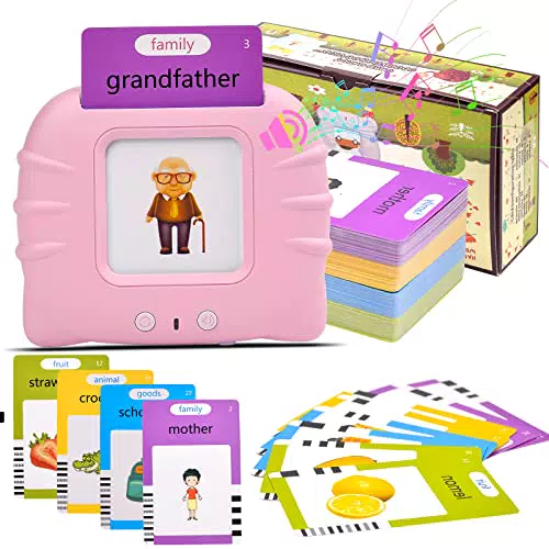Pipihome Sprechende Flash Karten Lernspielzeug für Kleinkinder 1-6 Jahre Alt