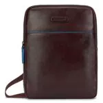 Piquadro Blue Square Revamp Crossbody Bag M Mogano