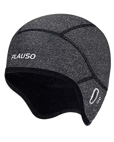 PLAUSO Fahrradmütze Fahrrad Helm Mütze Radmütze Unterziehmütze Herren/Damen Fahrrad Kappe Sportmütze Laufmütze Bike Warm Cap Winter Winddichte Wintermütze Atmungsaktiv Helmmütze