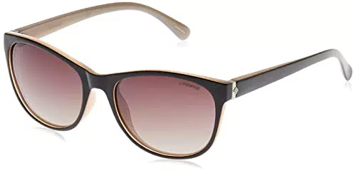 Polaroid Damen P8339 La Kih Sonnenbrille, Schwarz, 55-19