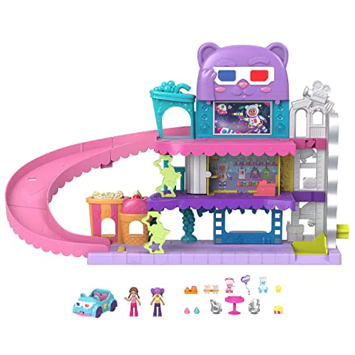 POLLY POCKET Pollyville Drive-In-Kino - 2 Puppen, 1 Spielzeugauto