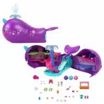 POLLY POCKET Sparkle Cove Adventure Narwalabenteurer Boot - 2 Puppen