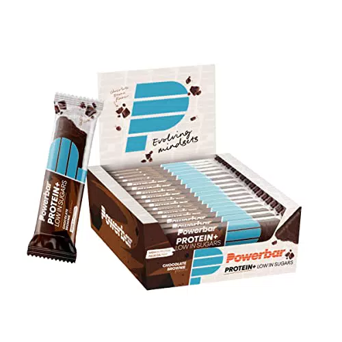 Powerbar Protein Plus Low Sugar Chocolate Brownie 16x35g - High Protein Low Sugar Riegel
