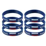 PRETYZOOM Armband Gummi Gummi 6 Sportarmbänder Inspirierendes Land Silikonarmband Silikonarmbänder Motivierende Gummi-Stretch-Armbänder Für Russland Armband Armband Flagge