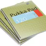 Pukka Pad Vellum Notizbuch spiralgebunden 80 g/m liniert mit Rand 120 Seiten A4 3 Stück