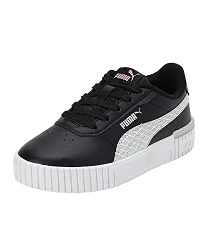 PUMA Carina 2.0 Mermaid PS Sneaker, Black-Lilac Chiffon Silver White