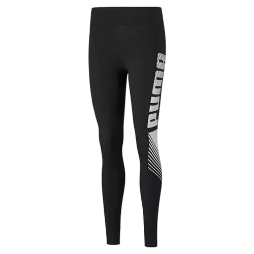 PUMA Damen, ESS Graphic Leggings Leggings, schwarz, X