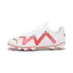 PUMA Future Play FG/AG Jr Fußballschuh, Fire Orchid White