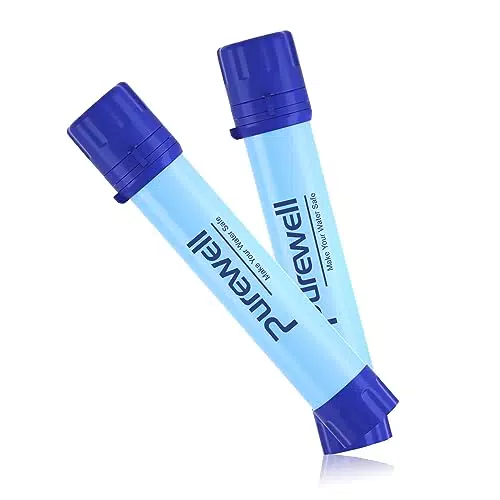 Purewell Wasserfilter für unterwegs - Entfernt 99, 99% Schadstoffe auf 0